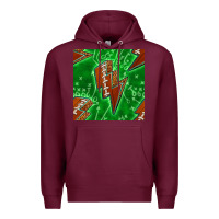 Burgundy american football thunder Premium Hoodie - BundleAndBundleShop