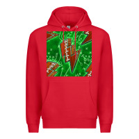 Red american football thunder Premium Hoodie - BundleAndBundleShop