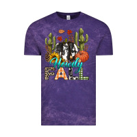 Cloud Purple Howdy Fall Vintage Tee - texasbilliewilder