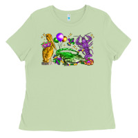 Matcha mardi gras pelican alligator and crawfish Ladies Tee - LillyAllenDesigns