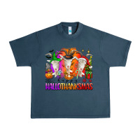 Midnight Navy happy hallothanksmas goats Urban Heavy Tee - texasbilliewilder