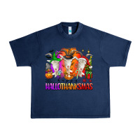 Navy happy hallothanksmas goats Urban Heavy Tee - texasbilliewilder