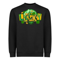 Black St. Patrick's Day lucky Heavyweight Sweatshirt - FaDigitalArtStudio