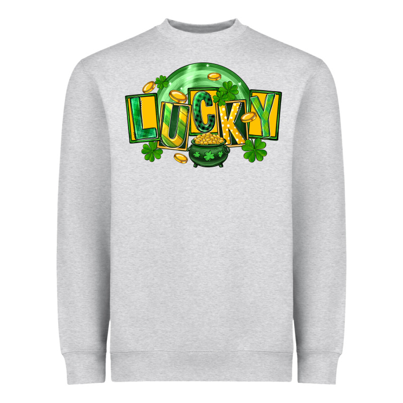 St. Patrick's Day Lucky Heavyweight Sweatshirt by FaDigitalArtStudio | Teevron