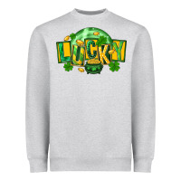 Heather Grey St. Patrick's Day lucky Heavyweight Sweatshirt - FaDigitalArtStudio