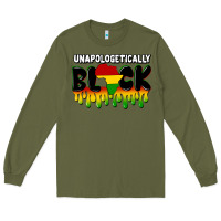 Army Green unapologetically black Long Sleeve Tee - CowGirlArtShop