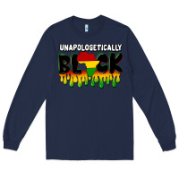 Navy unapologetically black Long Sleeve Tee - CowGirlArtShop
