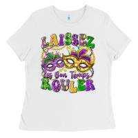 White laissez les bon temps rouler Ladies Tee - LillyAllenDesigns