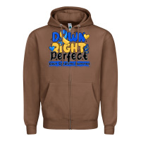 Chestnut down right perfect down syndrome awareness Zipper Hoodie - CowhideDigitalArt