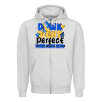 Dove Grey down right perfect down syndrome awareness Zipper Hoodie - CowhideDigitalArt