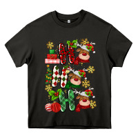 Asphalt ho ho ho reindeer Heavy Core Tee - MaliasSmallBusiness