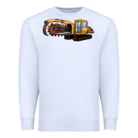 White Thencher Chain Premium Sweatshirt - LillyAllenDesigns