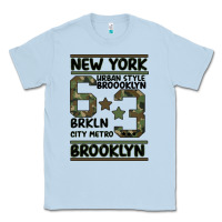 Dusty Blue Newyork Brooklyn Classic Tee - Bettercallsaul