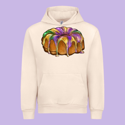 King Cake Urban Hoodie Designed By Barkaloodesign