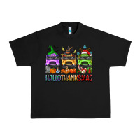 Black hallothanksmas school bus Urban Heavy Tee - texasbilliewilder