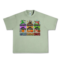 Oil Green hallothanksmas school bus Urban Heavy Tee - texasbilliewilder
