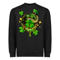Black St. Patrick's Day lip Heavyweight Sweatshirt - FaDigitalArtStudio