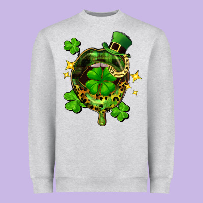 St. Patrick's Day Lip Heavyweight Sweatshirt Designed By Fadigitalartstudio