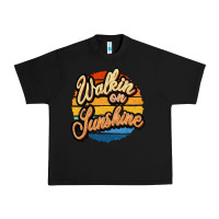 Black Walking on Sunshine Urban Heavy Tee - JahusDesignShop