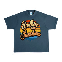 Midnight Navy Walking on Sunshine Urban Heavy Tee - JahusDesignShop