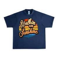 Navy Walking on Sunshine Urban Heavy Tee - JahusDesignShop