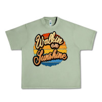 Oil Green Walking on Sunshine Urban Heavy Tee - JahusDesignShop
