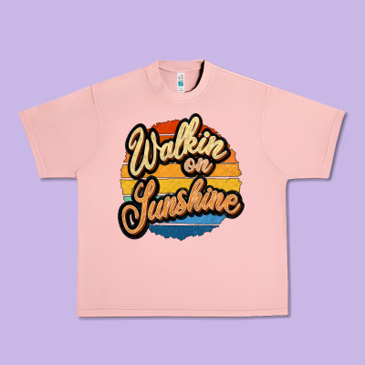 Walking On Sunshine Urban Heavy Tee Designed By Jahusdesignshop
