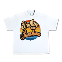White Walking on Sunshine Urban Heavy Tee - JahusDesignShop
