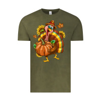 Vintage Olive Thanksgiving Turkey Vintage Tee - texasbilliewilder