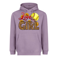 Lavender Love My Girl Softball Heavyweight Hoodie - LillyAllenDesigns