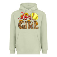 Matcha Love My Girl Softball Heavyweight Hoodie - LillyAllenDesigns