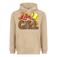 Mushroom Love My Girl Softball Heavyweight Hoodie - LillyAllenDesigns