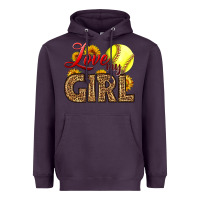 Plum Love My Girl Softball Heavyweight Hoodie - LillyAllenDesigns