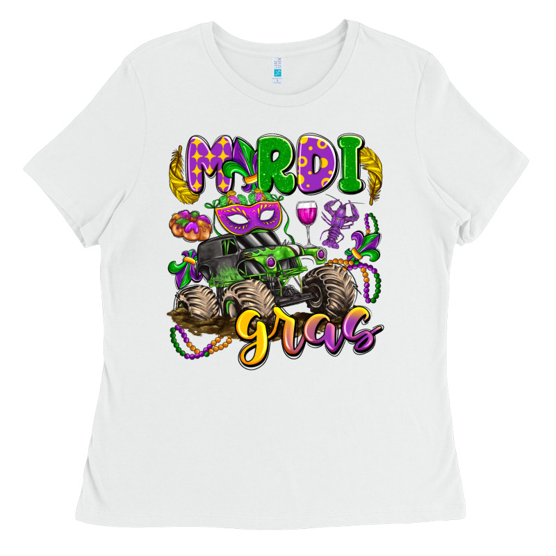Mardi Gras Monster Truck Ladies Tee by LillyAllenDesigns | Teevron
