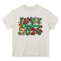 Cream family christmas 2024 Heavy Core Tee - MaliasSmallBusiness