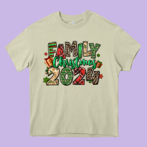 Family Christmas 2024 Heavy Core Tee Designed By Maliassmallbusiness