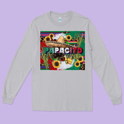 Papacito Cinco De Mayo Long Sleeve Tee Designed By Cowgirlartshop