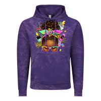 Cloud Purple 80's babe afro messy bun Vintage Hoodie - texasbilliewilder