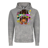 Cloud Rock 80's babe afro messy bun Vintage Hoodie - texasbilliewilder