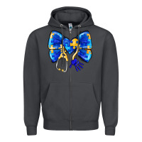 Smoke Down Syndrome Ribbon Zipper Hoodie - CowhideDigitalArt