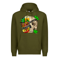 Army Green skull crawfish season Premium Hoodie - FaDigitalArtStudio