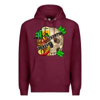 Burgundy skull crawfish season Premium Hoodie - FaDigitalArtStudio
