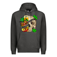 Charcoal Heather skull crawfish season Premium Hoodie - FaDigitalArtStudio