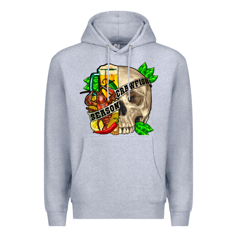 Skull Crawfish Season Premium Hoodie by FaDigitalArtStudio | Teevron