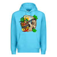 Ocean Blue skull crawfish season Premium Hoodie - FaDigitalArtStudio