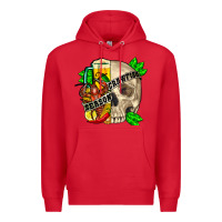 Red skull crawfish season Premium Hoodie - FaDigitalArtStudio