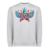 Heather Grey American babe Heavyweight Sweatshirt - FaDigitalArtStudio