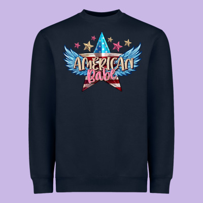American Babe Heavyweight Sweatshirt Designed By Fadigitalartstudio