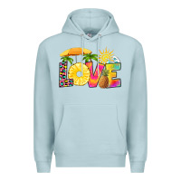 Blue Mist love pineapple Premium Hoodie - RanaPortraitStore