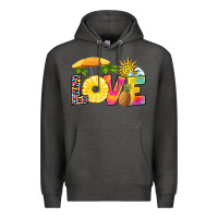 Charcoal Heather love pineapple Premium Hoodie - RanaPortraitStore